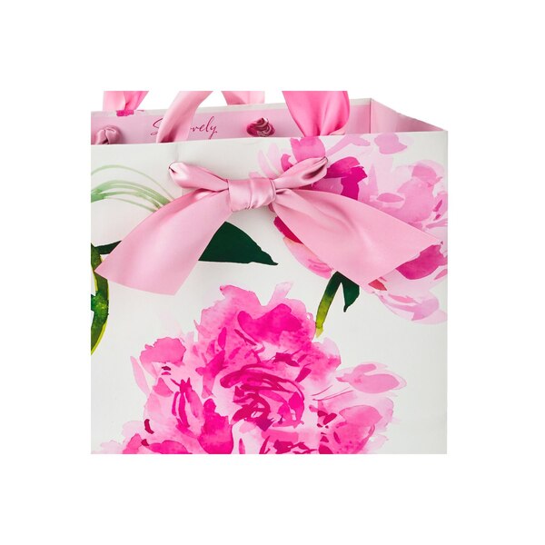 Hallmark Large Gift Bag (Pink Peonies on Cream)