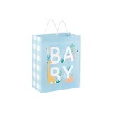 Hallmark Large Gift Bag (Baby Lettering With Animals on Blue), thumbnail image 1 of 5