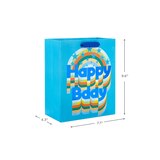 Hallmark Medium Gift Bag (Happy Bday on Blue), thumbnail image 2 of 5