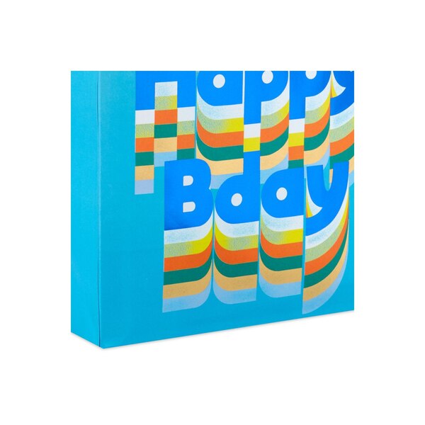 Hallmark Medium Gift Bag (Happy Bday on Blue)