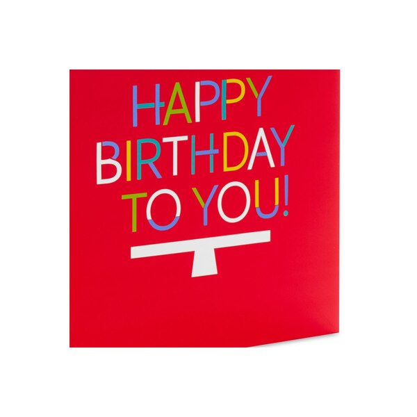 Hallmark Large Birthday Gift Bag (Colorful Lettering With Candles on Red)