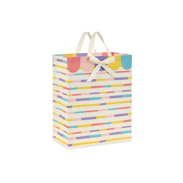 Hallmark Large Gift Bag (Color Block Stripes on Yellow)