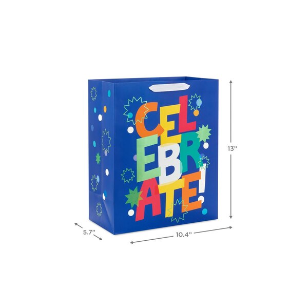 Hallmark Large Gift Bag (Celebrate on Blue)