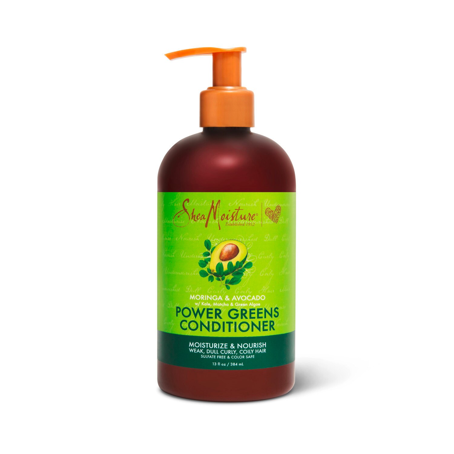 SheaMoisture - Acondicionador para cabello rizado con ingredientes verdes naturales para hidratar el cabello, 13 oz