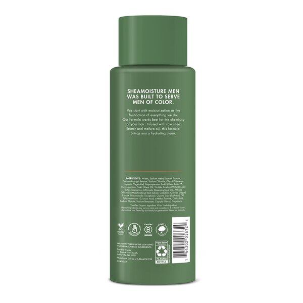 SheaMoisture Men Raw Shea Butter & Mafura Oil Moisturizing Shampoo, 15 OZ