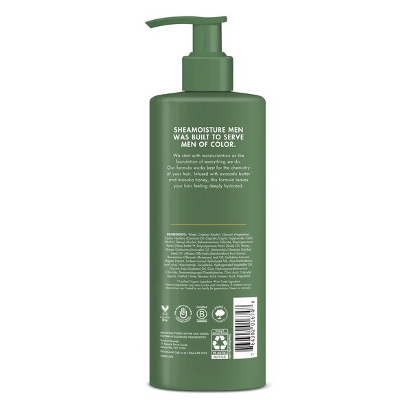SheaMoisture Men Avocado Butter & Manuka Honey Deep Conditioner, 15 OZ