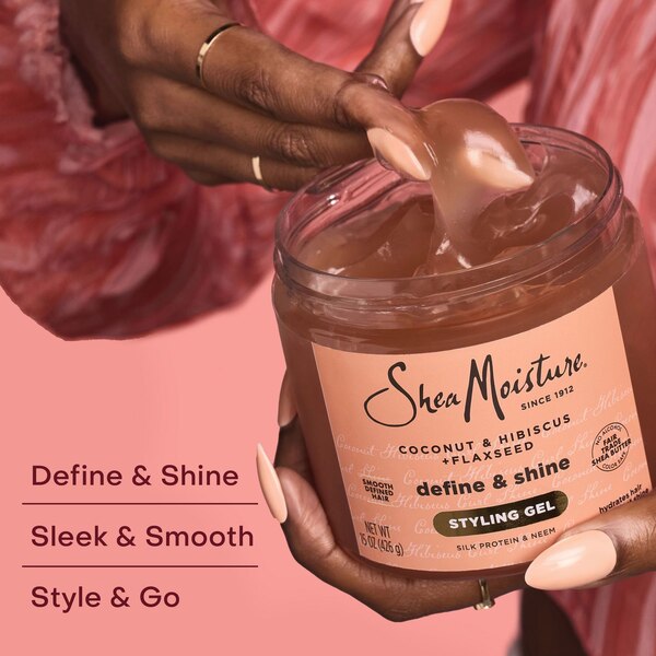 SheaMoisture Coconut & Hibiscus Defining Styling Gel, 15 OZ