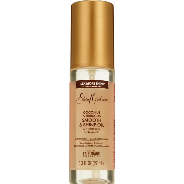 SheaMoisture Smooth & Shine Hair Oil, Coconut & Hibiscus, 3.3 OZ