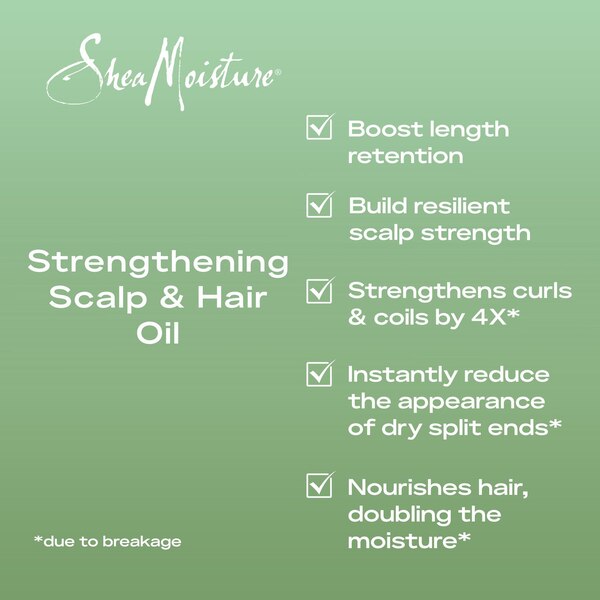 Shea Moisture Rosemary & Vegan Collagen Strengthening Scalp & Hair Oil, 2 OZ