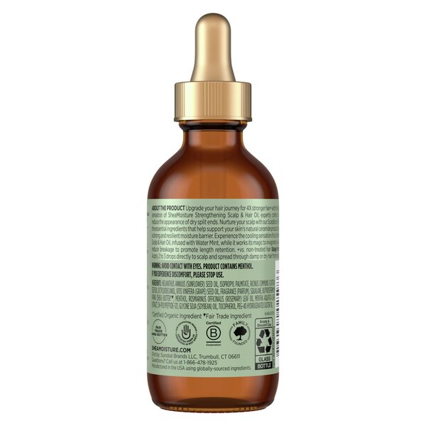 Shea Moisture Rosemary & Vegan Collagen Strengthening Scalp & Hair Oil, 2 OZ