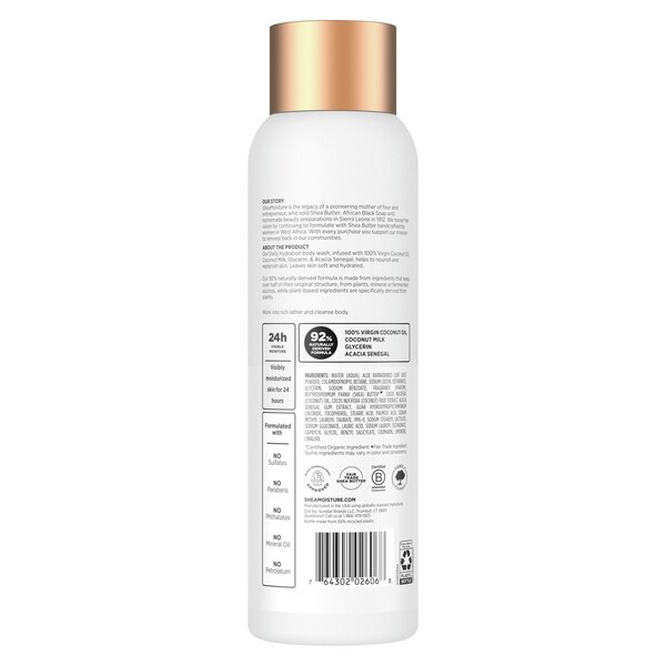 SheaMoisture Coconut Oil Daily Hydration Body Wash, 18 OZ