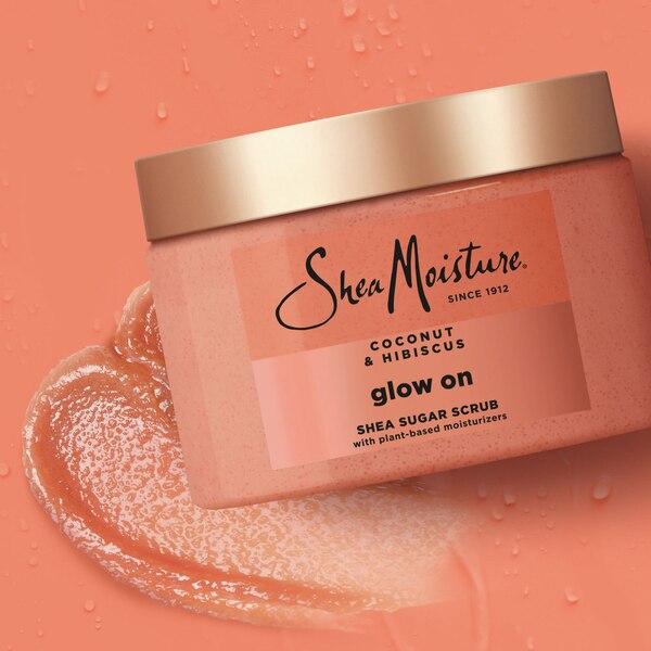 SheaMoisture Coconut & Hibiscus Glow On Body Scrub, 12 OZ