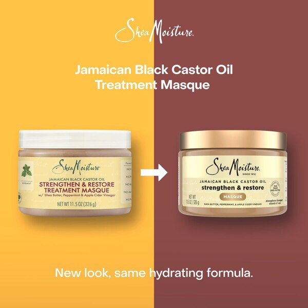Shea Moisture Jamaican Black Castor Oil Strengthen & Restore Treatment Masque, 12 OZ