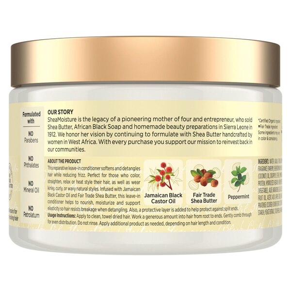 SheaMoisture Jamaican Black Castor Oil Strengthen & Restore Leave-In Conditioner, 11 OZ
