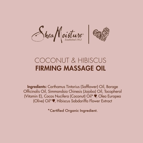 SheaMoisture Dull Skin Bath, Body & Massage Oil, Coconut & Hibiscus, 8 OZ