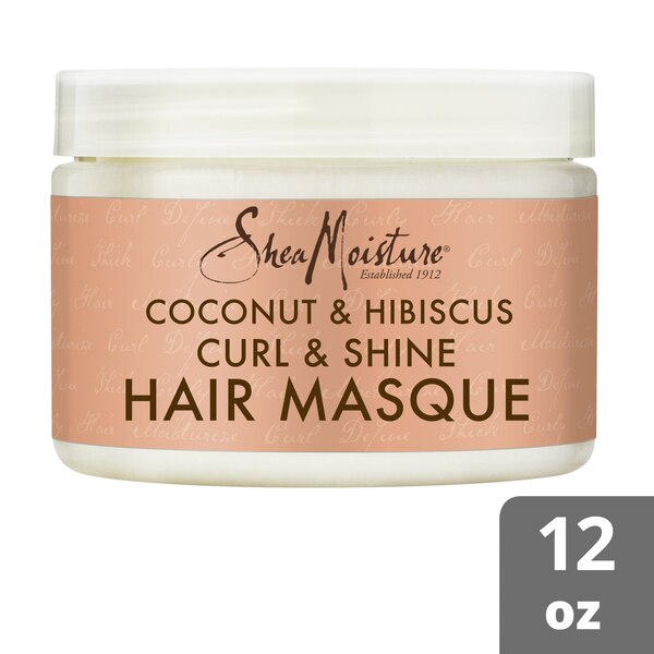 SheaMoisture Coconut & Hibiscus Curl Shine Hair Mask, 12 OZ