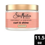 SheaMoisture Coconut & Hibiscus Curl Shine Hair Mask, 12 OZ, thumbnail image