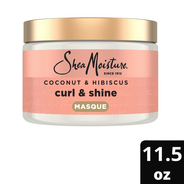 SheaMoisture Coconut & Hibiscus Curl Shine Hair Mask, 12 OZ