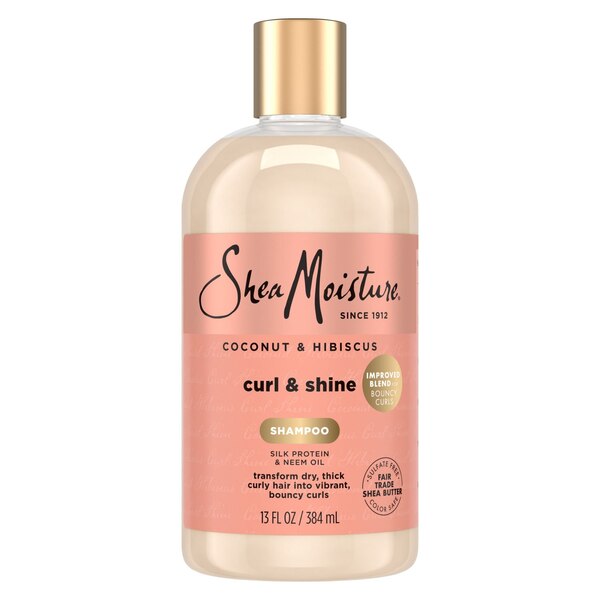 Shea Moisture Coconut & Hibiscus Curl & Shine Shampoo, 13 OZ