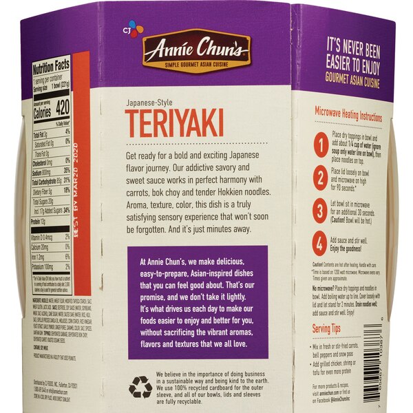 Annie Chun's Japanese-Style Teriyaki Noodle Bowl, 7.8 oz