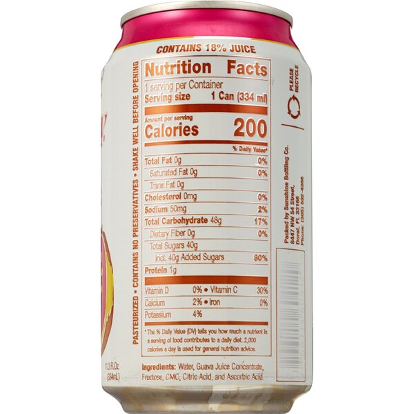 Sunchy Guava Nectar, 11.3 OZ