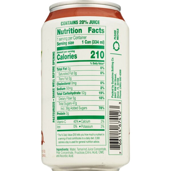 Sunchy Tamarind Nectar, 11.3 OZ