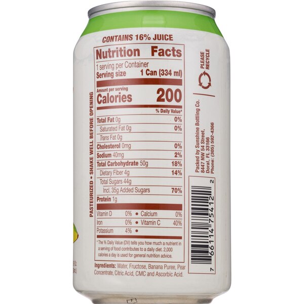 Sunchy Banana Nectar, 11.3 OZ