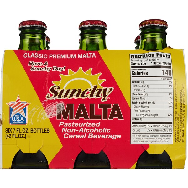 Sunchy Malta, 6 ct, 7 oz