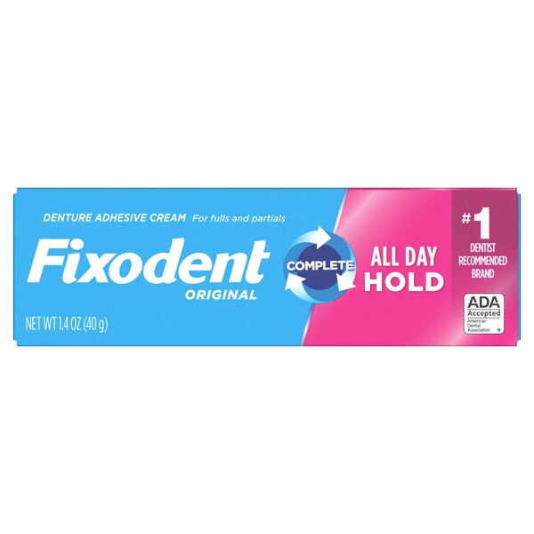 Fixodent Complete Denture Adhesive Cream, 1.4 OZ