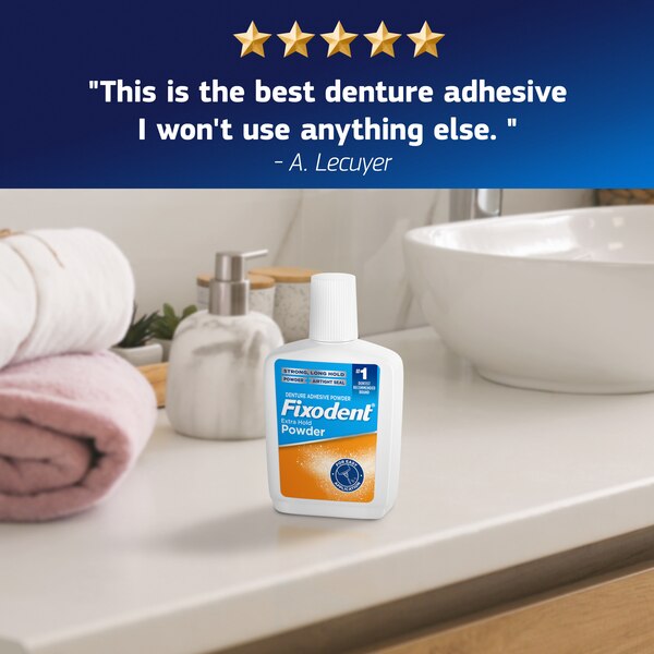 Fixodent Denture Adhesive Powder, Extra Hold