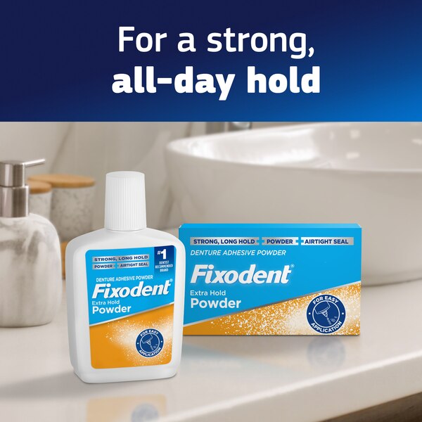Fixodent Denture Adhesive Powder, Extra Hold