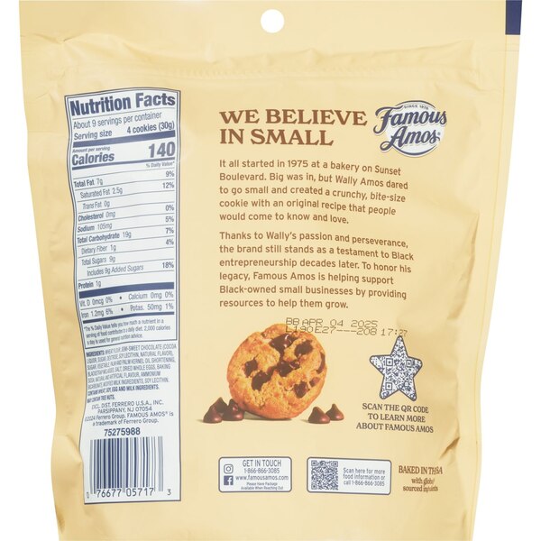 Famous Amos, Chocolate Chip Cookies, 9 oz