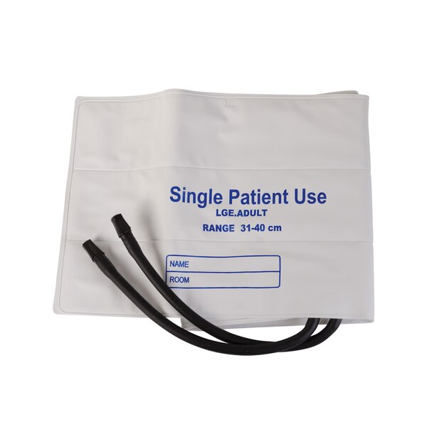MABIS Single-Patient Use Blood Pressure Cuffs, Two-Tube, Large Adult