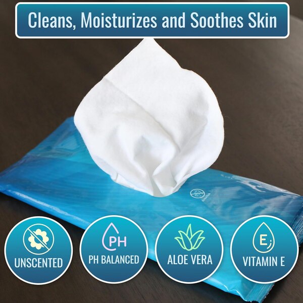 Mabis HS Adult Bathing Wipes, 12 Pack