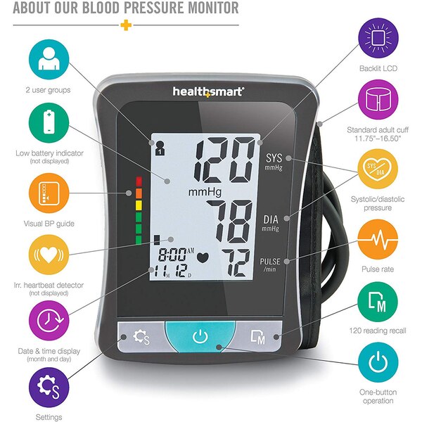 HealthSmart Select Series Upper Arm Blood Pressure Monitor