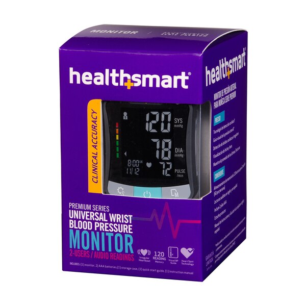 HealthSmart Premium Series Talking Universal Wrist Blood Pressure Monitor