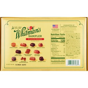 Whitman's Sampler Assorted Milk & Dark Chocolate Gift Box, 22 Ct, 10 Oz
