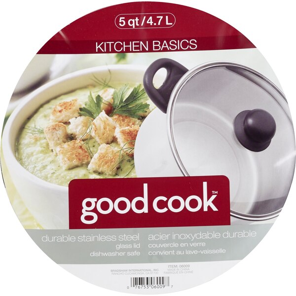 GoodCook 5 Qt Stainless Steel Dutch Oven with Lid