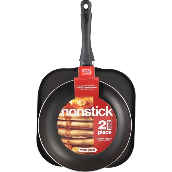 GoodCook Nonstick 2 Piece Set Saute & Griddle Pan