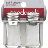 GoodCook Salt & Pepper Set Genuine Glass with Stainless Steel Caps, thumbnail image 1 of 2