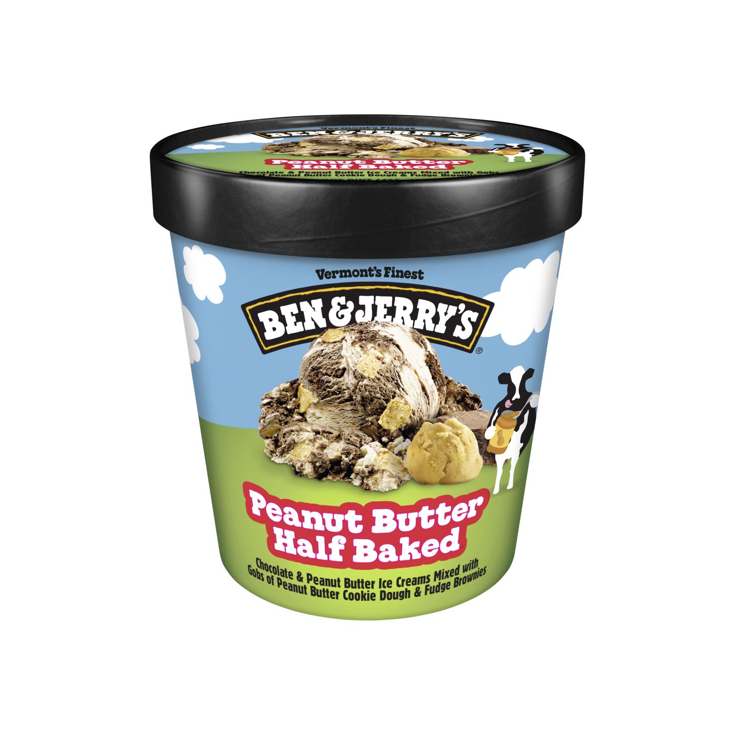 Ben & Jerry's, Peanut Butter Half Baked Ice Cream Pint, 16 oz