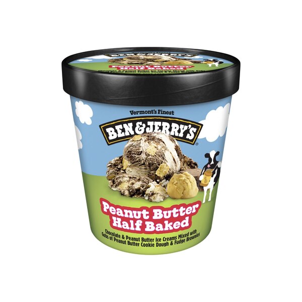 Ben & Jerry's, Peanut Butter Half Baked Ice Cream Pint, 16 oz