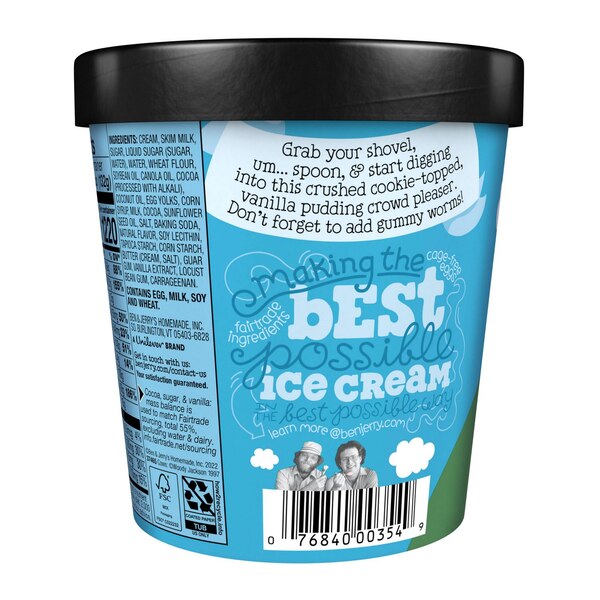 Ben and Jerry's, Topped Dirt Cake Ice Cream, 16 Oz