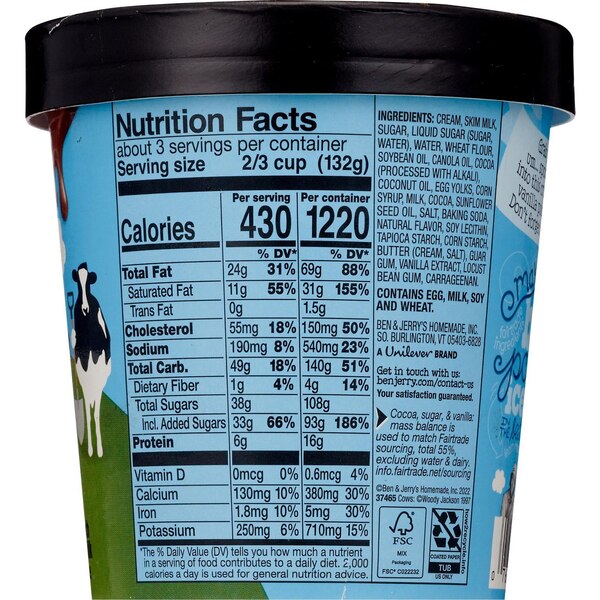 Ben and Jerry's, Topped Dirt Cake Ice Cream, 16 Oz