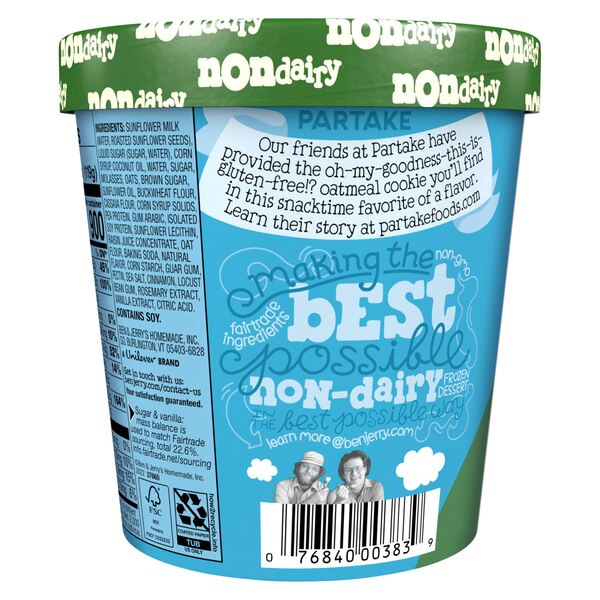 Ben & Jerry's Non-Dairy Oatmeal Dream Pie Frozen Dessert, 16 oz