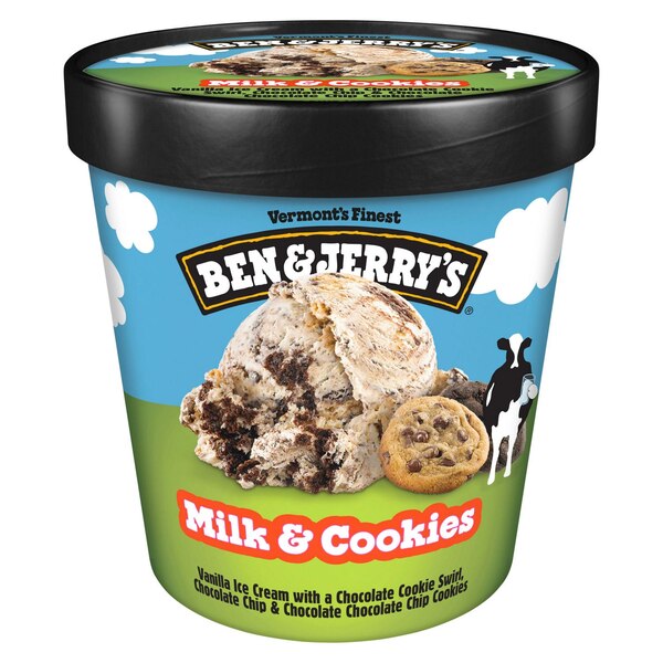 Ben and Jerry's, Milk & Cookies Ice Cream, 16 Oz