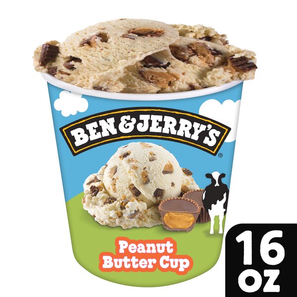 Ben & Jerry's Non-GMO Ice Cream Pint, Peanut Butter Cup , 16 OZ