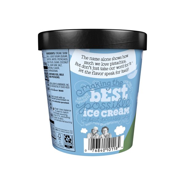 Ben & Jerry's Pistachio Ice Cream Pint, 16 oz