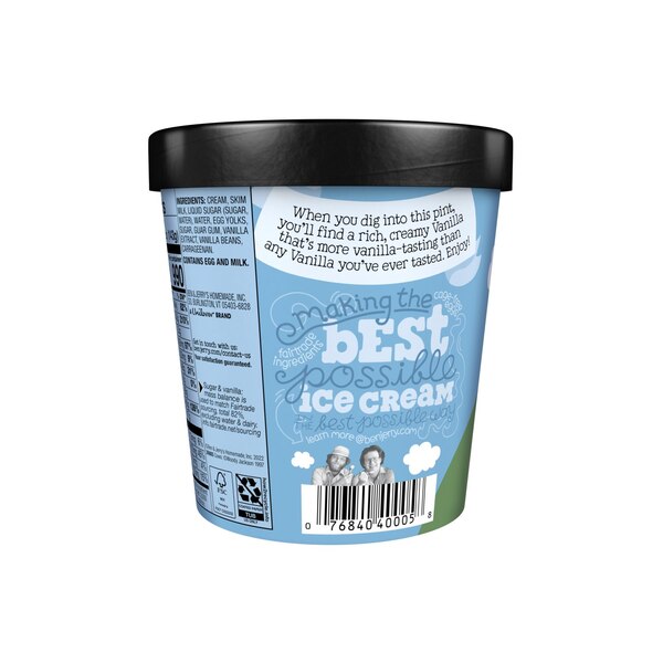 Ben & Jerry's, Vanilla Ice Cream Pint, 16 oz