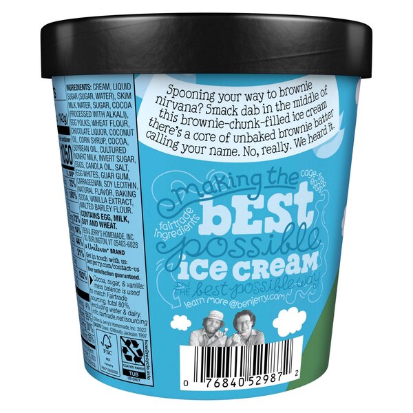 Ben and Jerry's, Brownie Batter Core Ice Cream, 16 Oz
